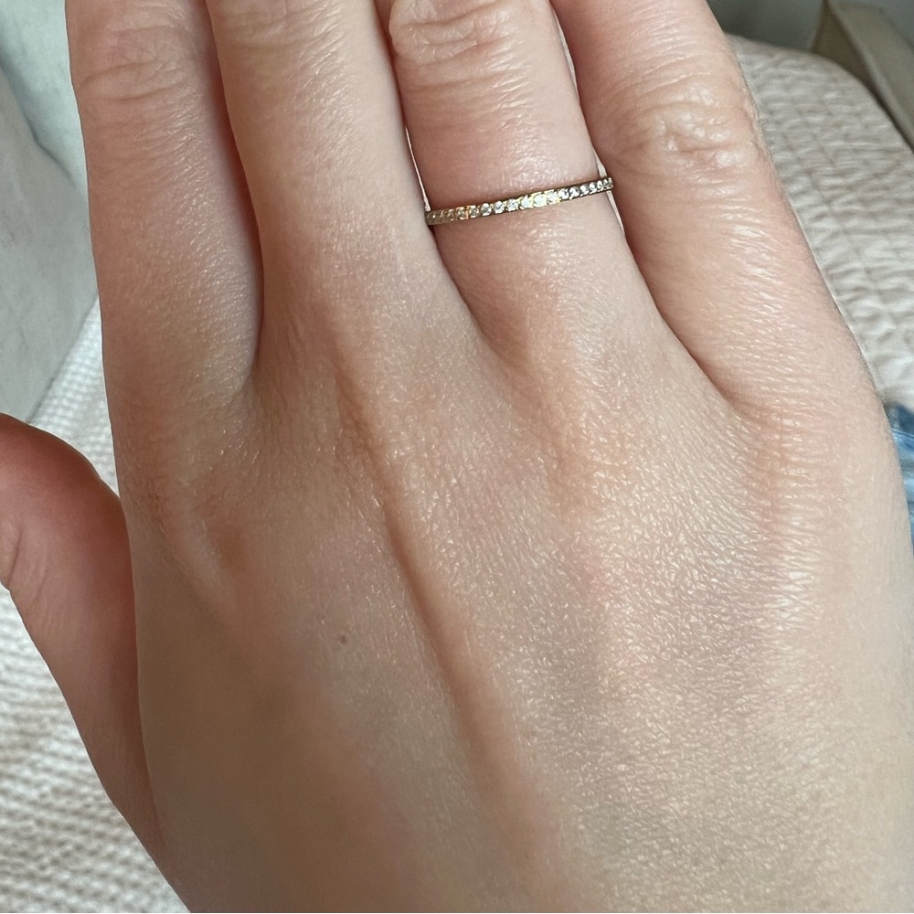 Electric Picks dainty ring and pair of dangly earrings